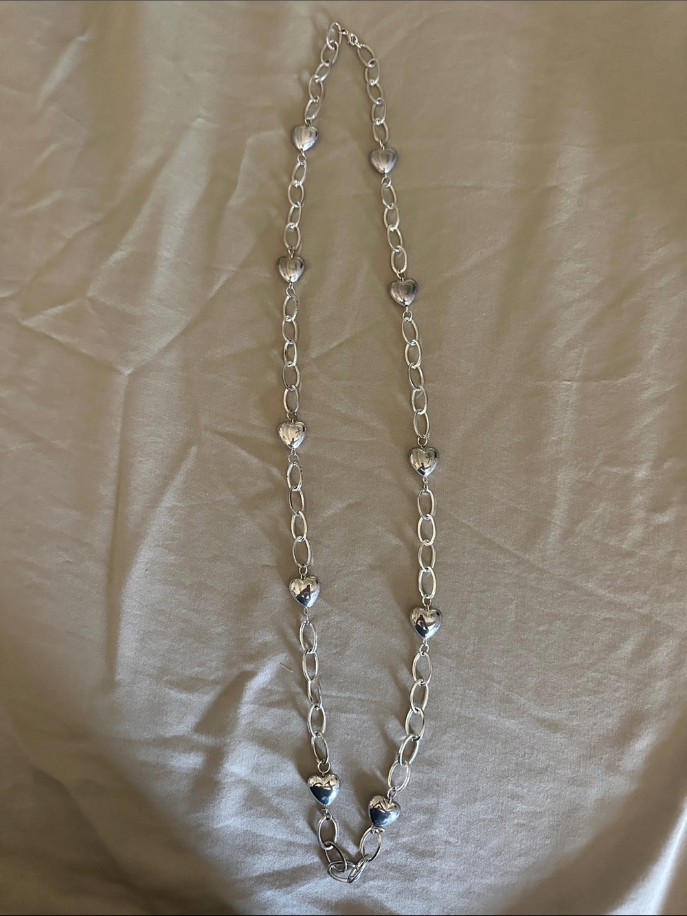 **BUNDLE 3 ITEMS FOR $10!!! 
Silver Heart Link Necklace - Women's Jewelry